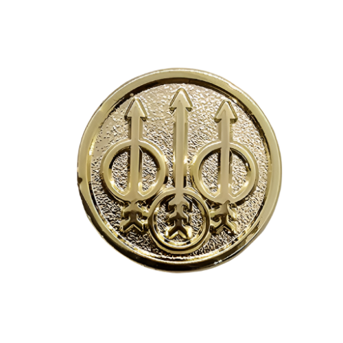 2 x Beretta GRIP MEDALLIONS Real Gold Plated