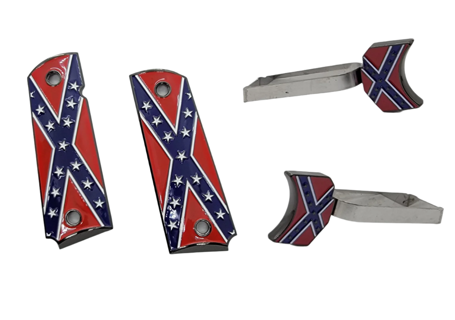 Clearance Sale Combo Dixie Flag Set Trigger and Grips Gold Nickel or Black