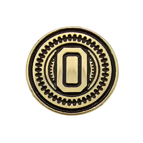 2 x Letters O GRIP MEDALLIONS Real Gold Plated 13 MM