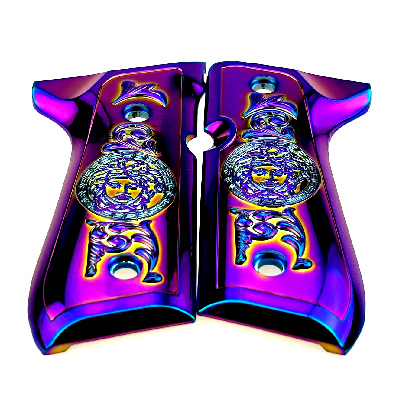 Titanium Finish Beretta GRIPS 92/96 Series Pistols 92F, 92FS, M9, 96