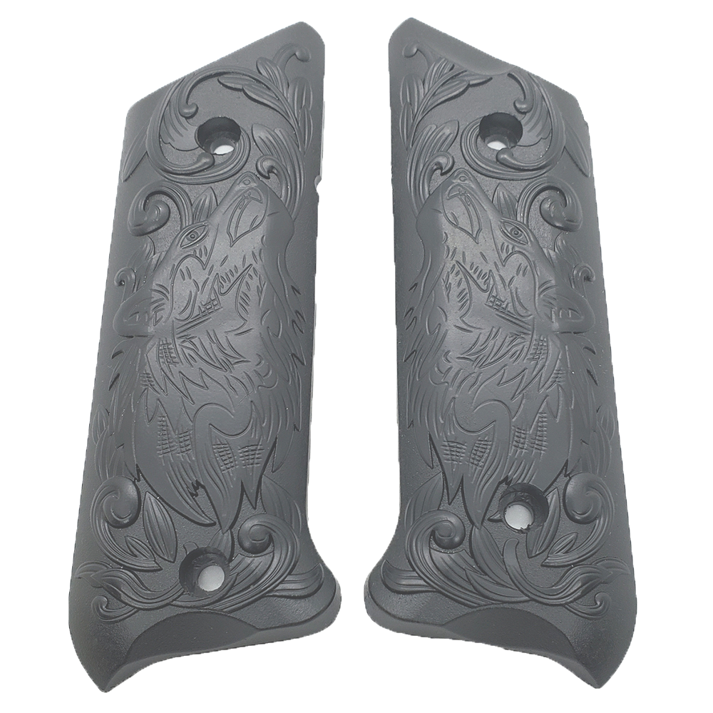 Ruger Mark IV 4 Wolf Metal Grips Black