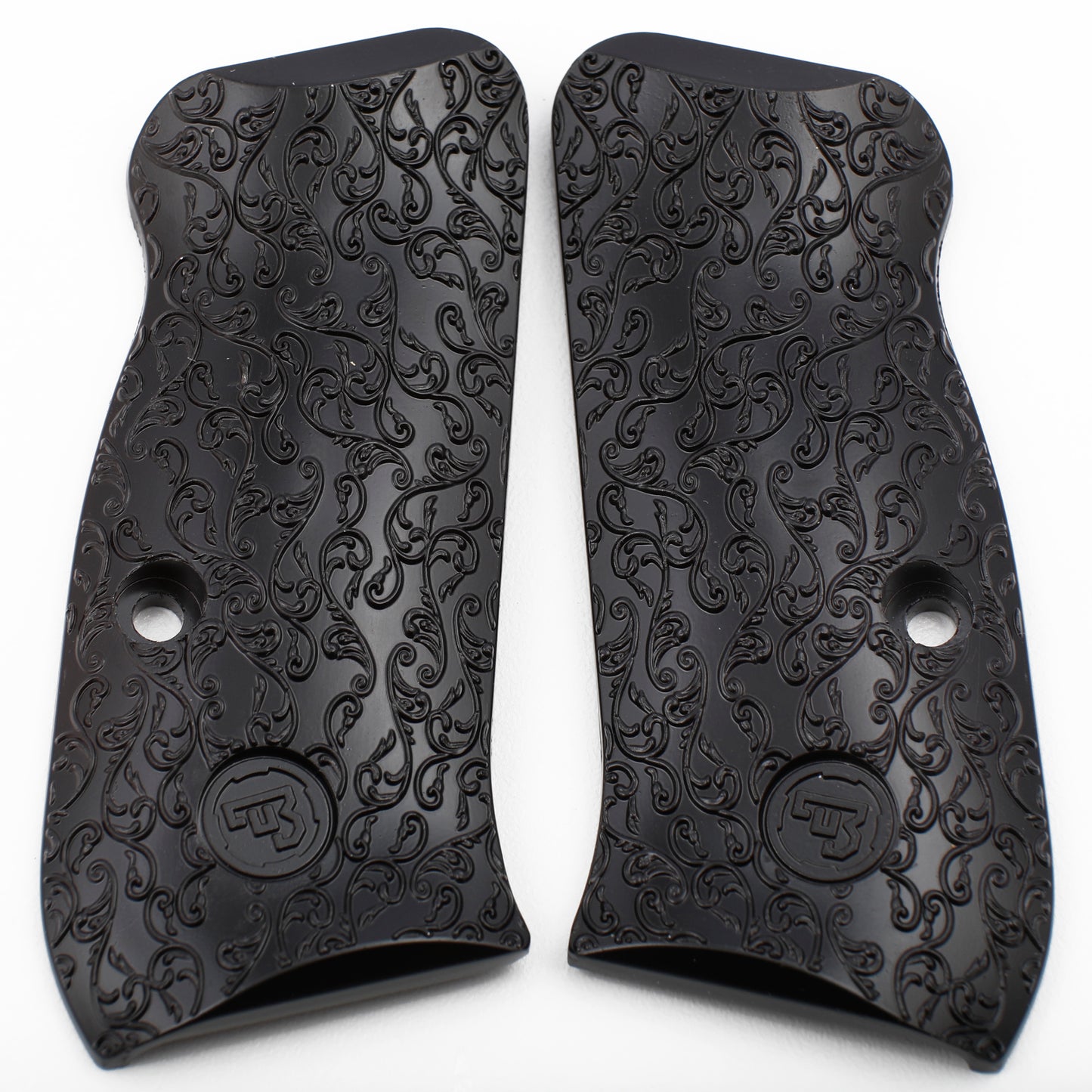 CZ 75 Compact Scroll Grips Black