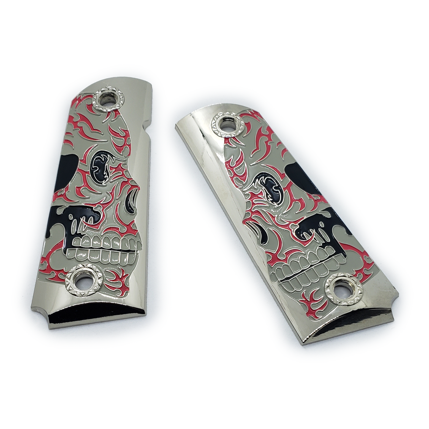 1911 FULL SIZE GRIPS Metal Enameled Ambi Cut