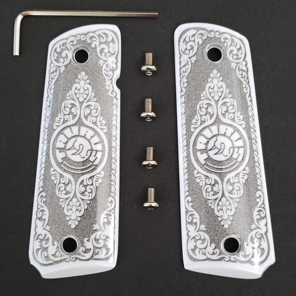 1911 Taurus Full Size ivory grips W Ambi Cut & Screws , T-T697