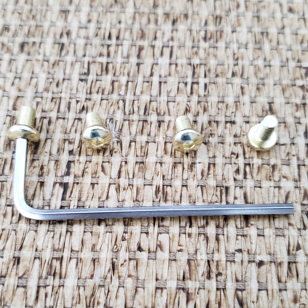 1911 WOLF FULL SIZE GRIPS W AMBI CUT Gold-Silver #T-T1470