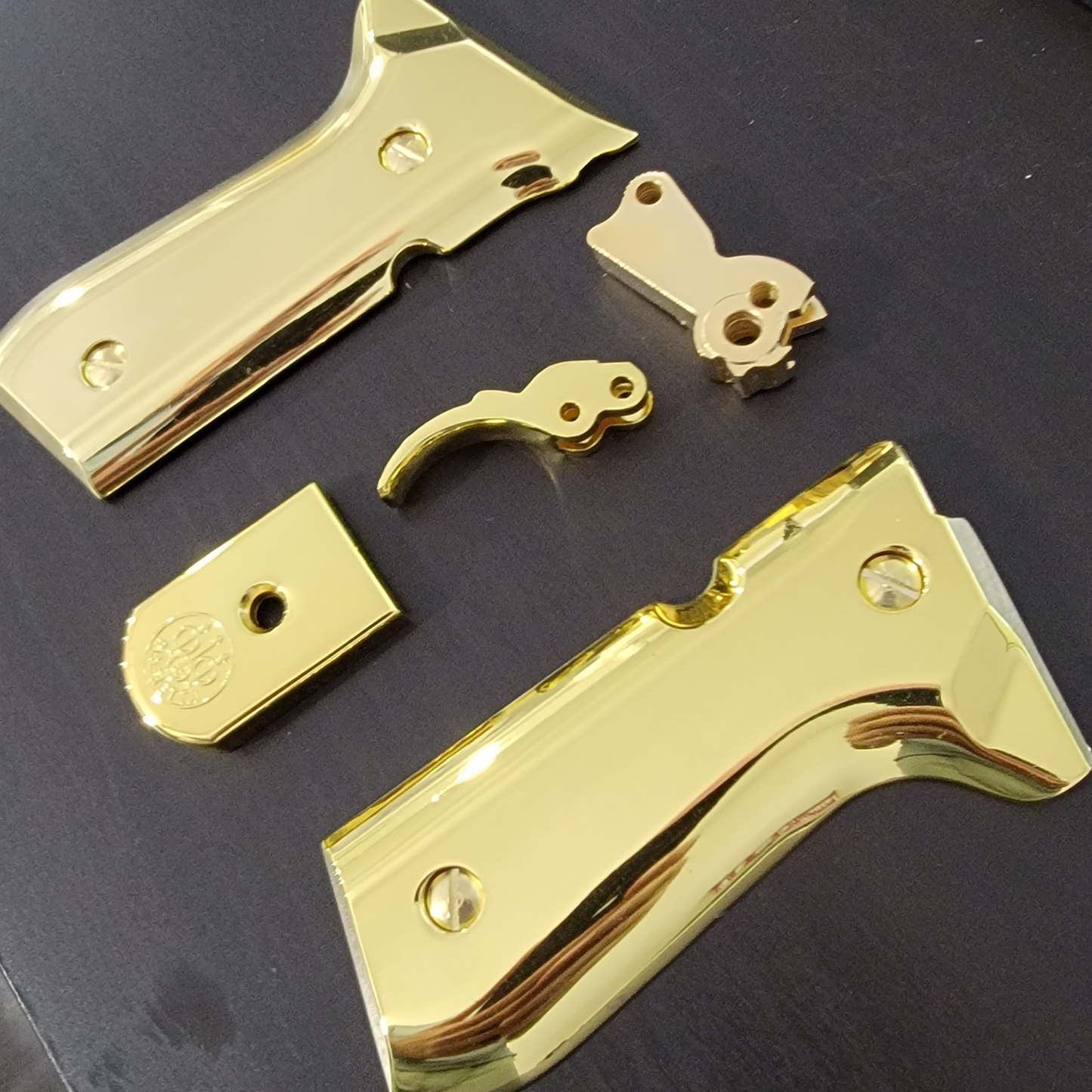Combo Beretta Trigger 92F Metal Grips Beretta 92F, 92FS, M9, 96 Models 24K Gold