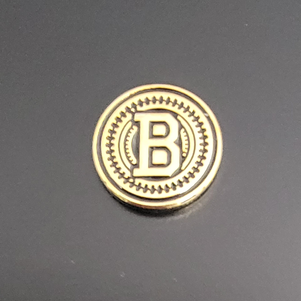 Real 24K Gold Plated Grips Emblems 13 mm Medallions