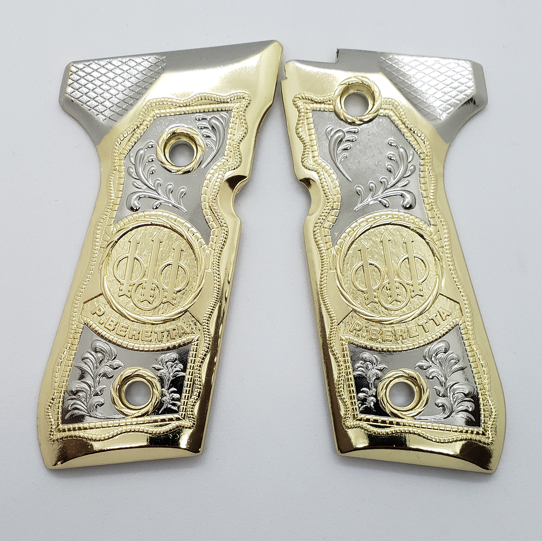 New Beretta GRIPS 92/96 Series Pistols 92F, 92FS, M9, 96 Nickel #T-T1390