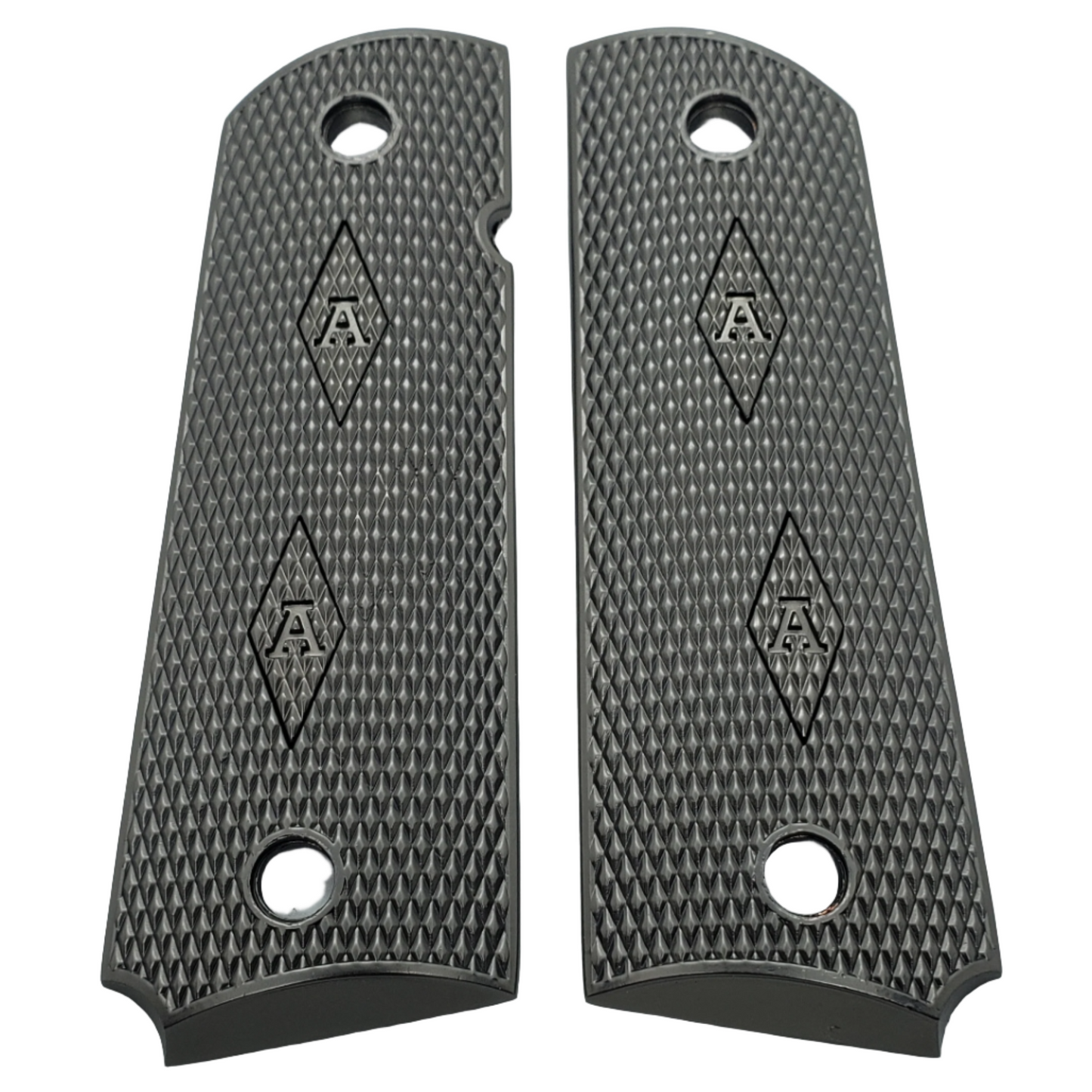 1911 Full Size Grips With Initials Gold, Nickel or Black Plated