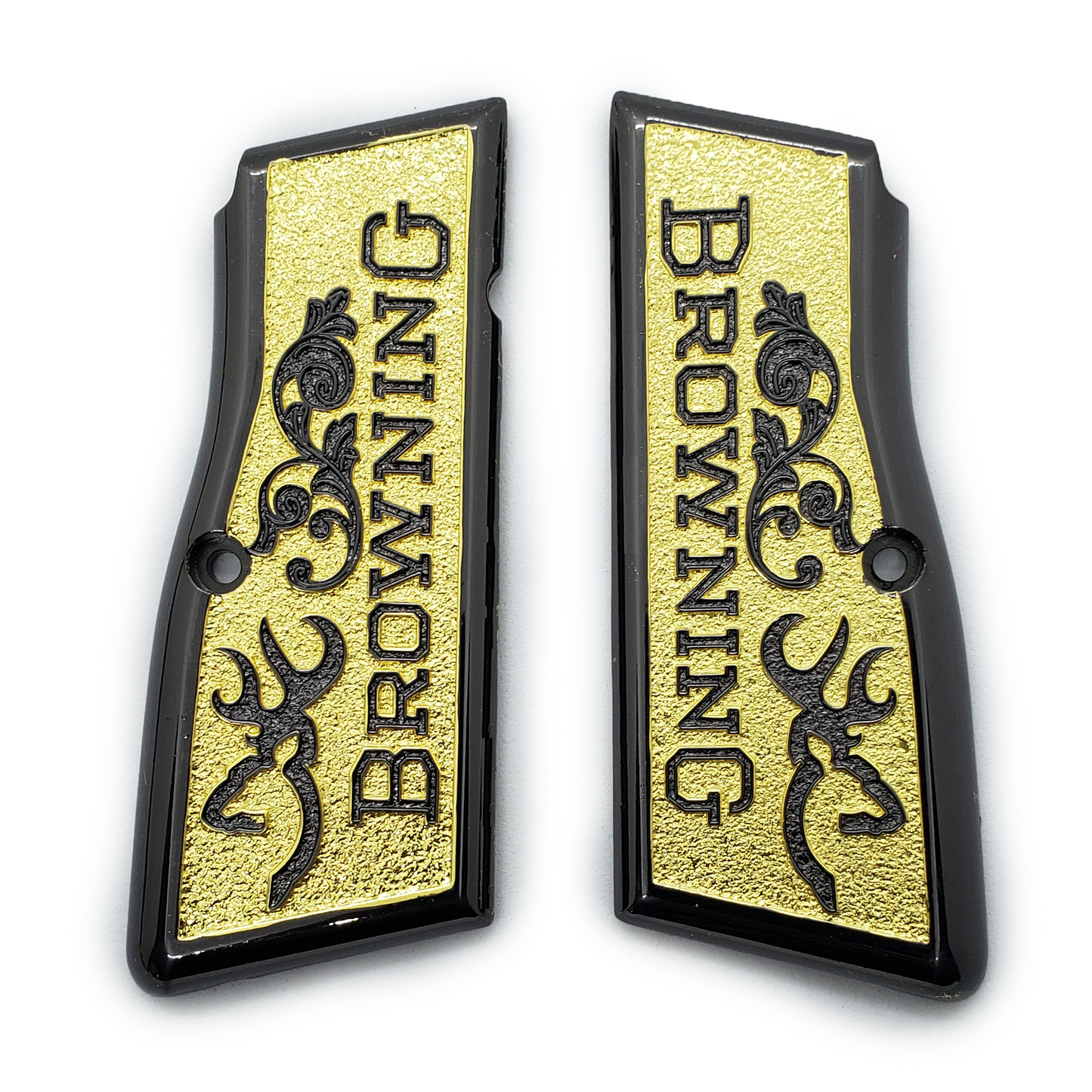 Browning Hi power Gun Grips Black Gold T-T387