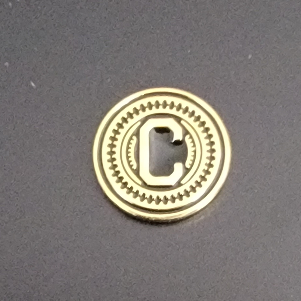 Real 24K Gold Plated Grips Emblems 13 mm Medallions
