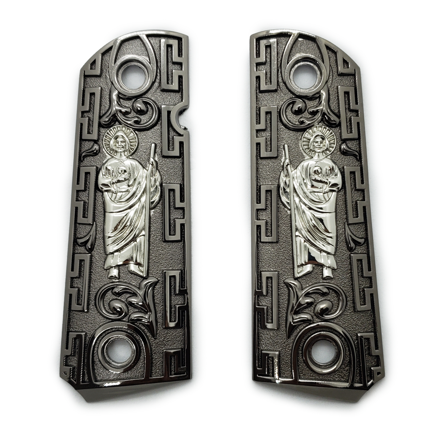 1911 Grips Compact Officer Size St Jude Grips Black Gold