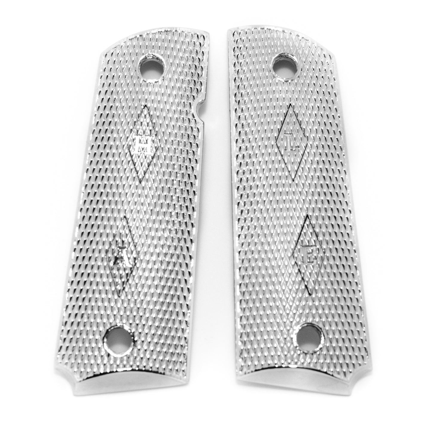 1911 Full Size Grips With Initials Gold, Nickel or Black Plated