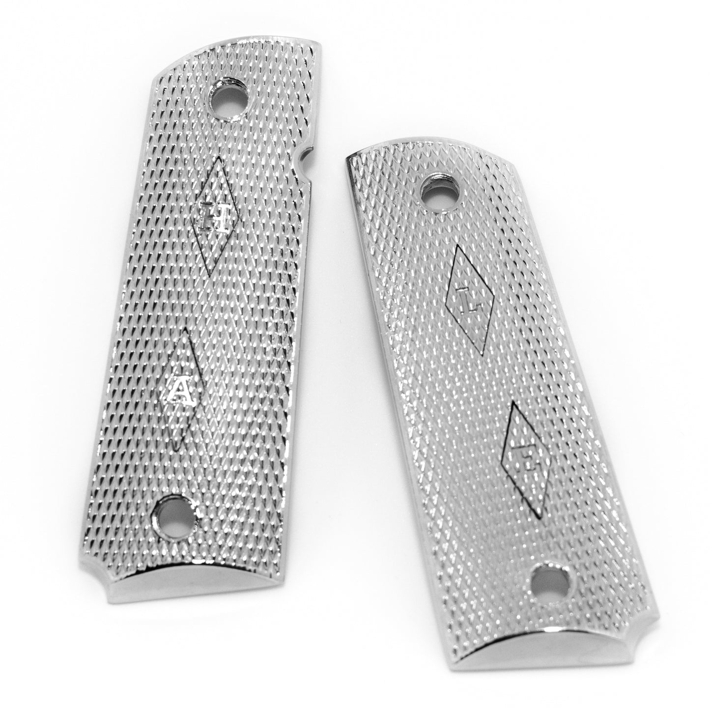 1911 Full Size Grips With Initials Gold, Nickel or Black Plated
