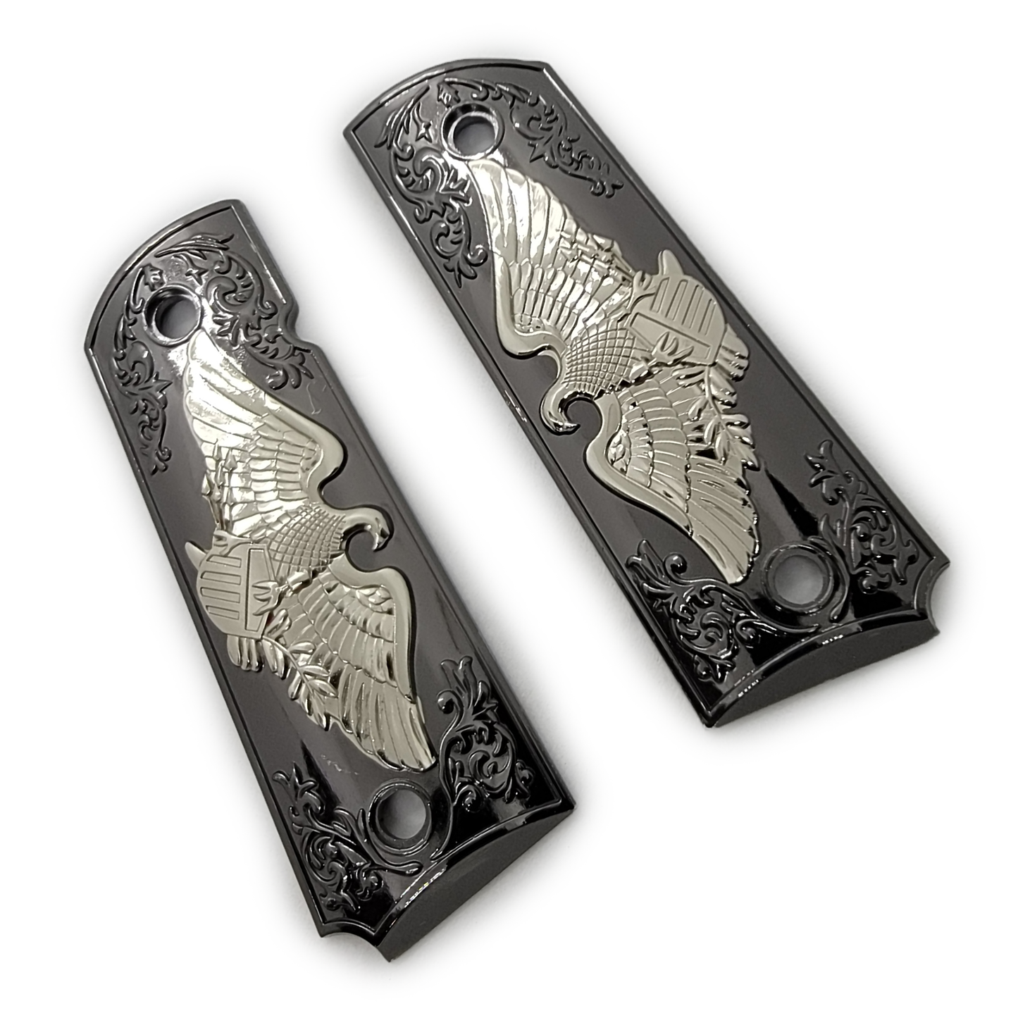 1911 COLT FULL SIZE Eagle Ambi Cut Nickel Gold