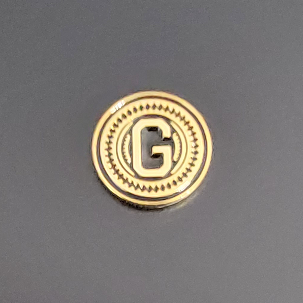 Real 24K Gold Plated Grips Emblems 13 mm Medallions
