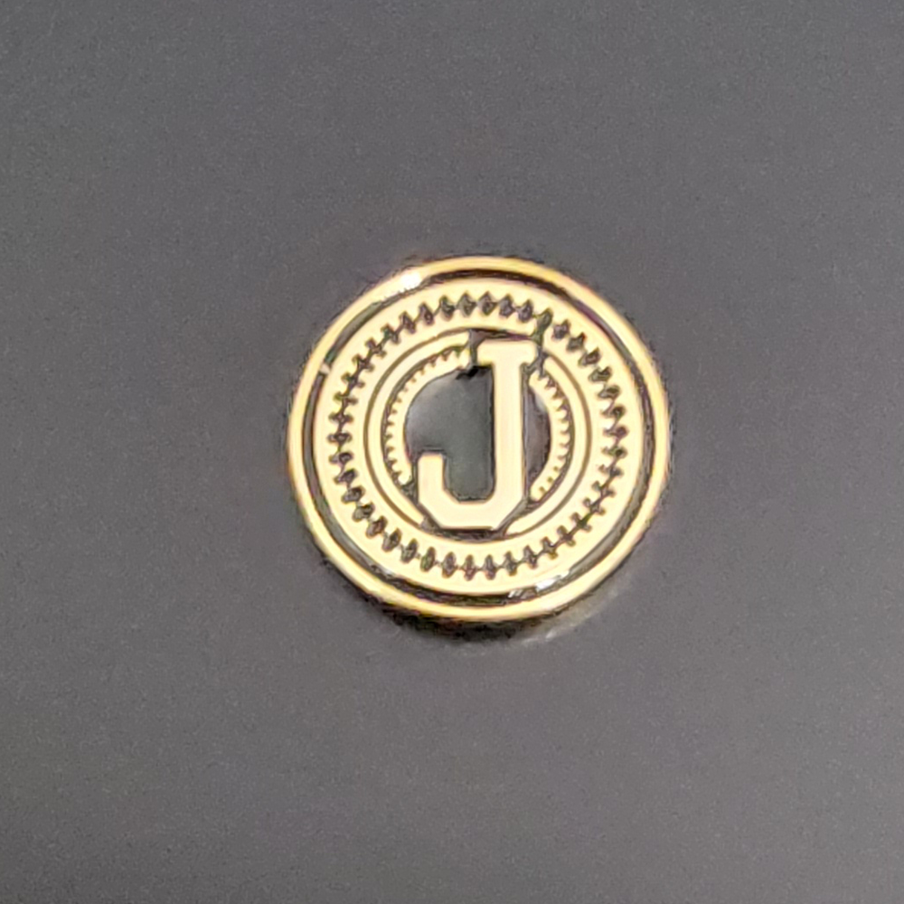 Real 24K Gold Plated Grips Emblems 13 mm Medallions