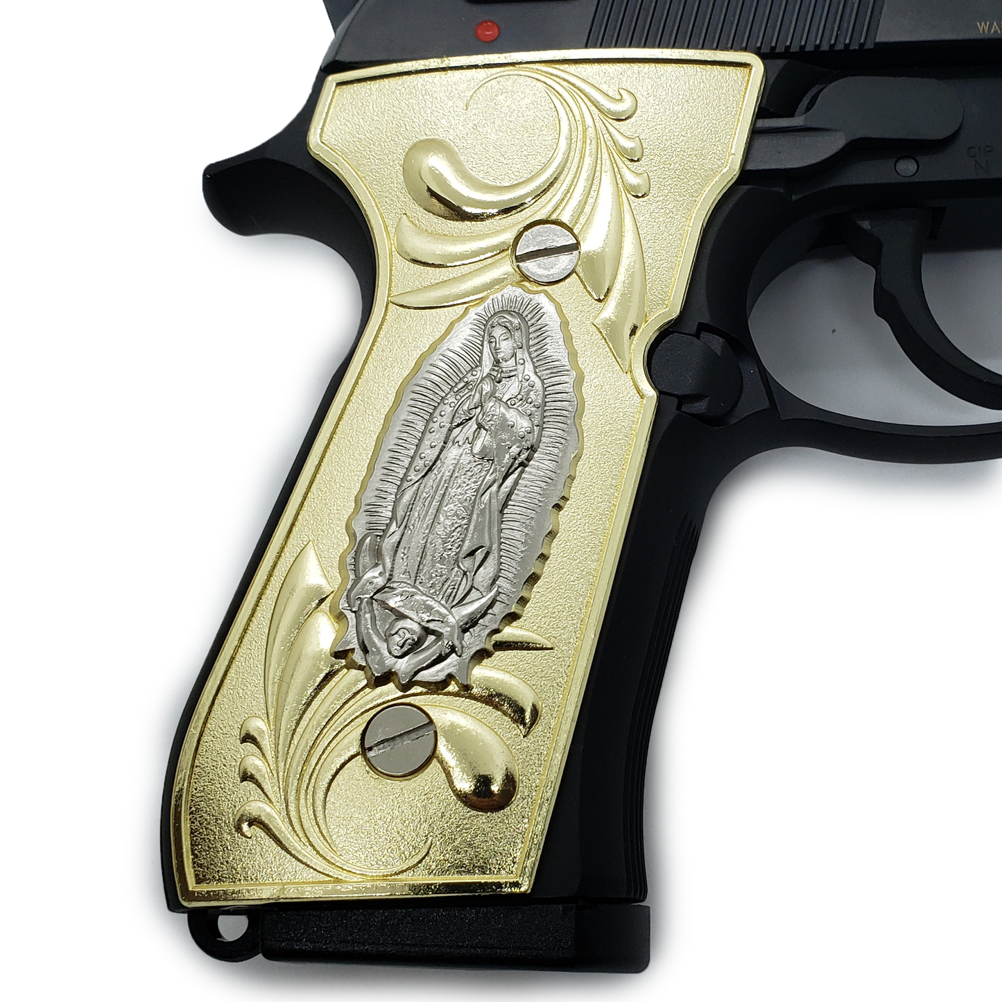 Virgin Mary Beretta GRIPS 92/96 Series Pistols 92F, 92FS, M9, 96 Gold
