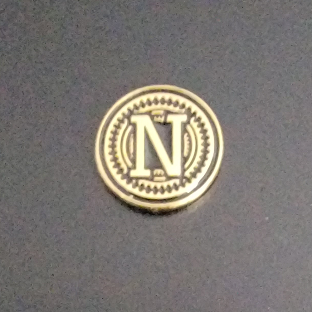 Real 24K Gold Plated Grips Emblems 13 mm Medallions