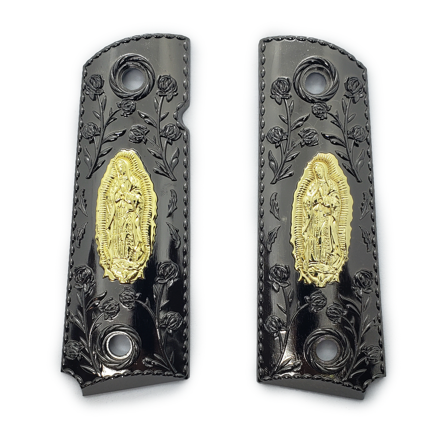 1911 GRIPS FULL SIZE - Metal - Virgin Mary Scroll W Ambi Safety #T-VM04