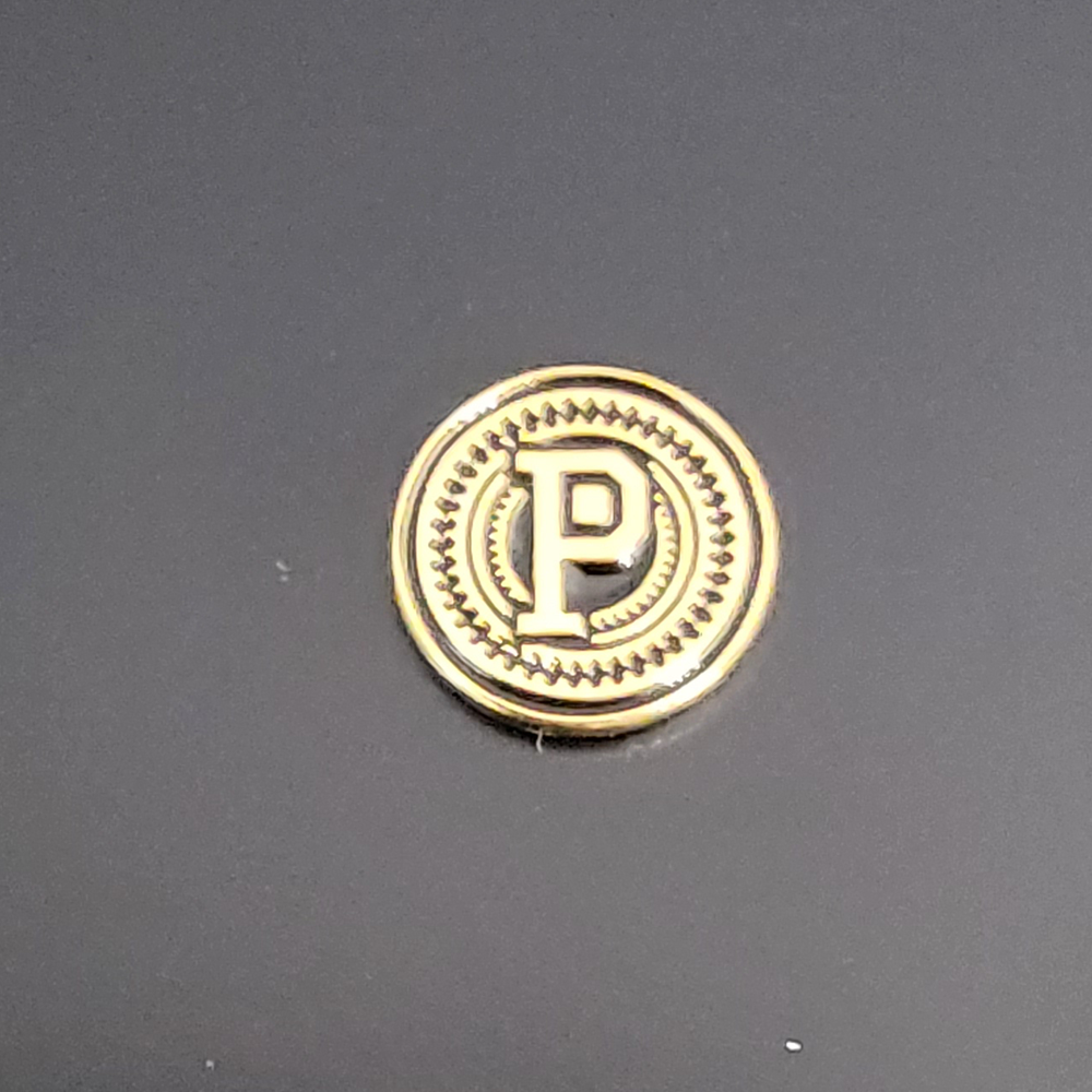 Real 24K Gold Plated Grips Emblems 13 mm Medallions