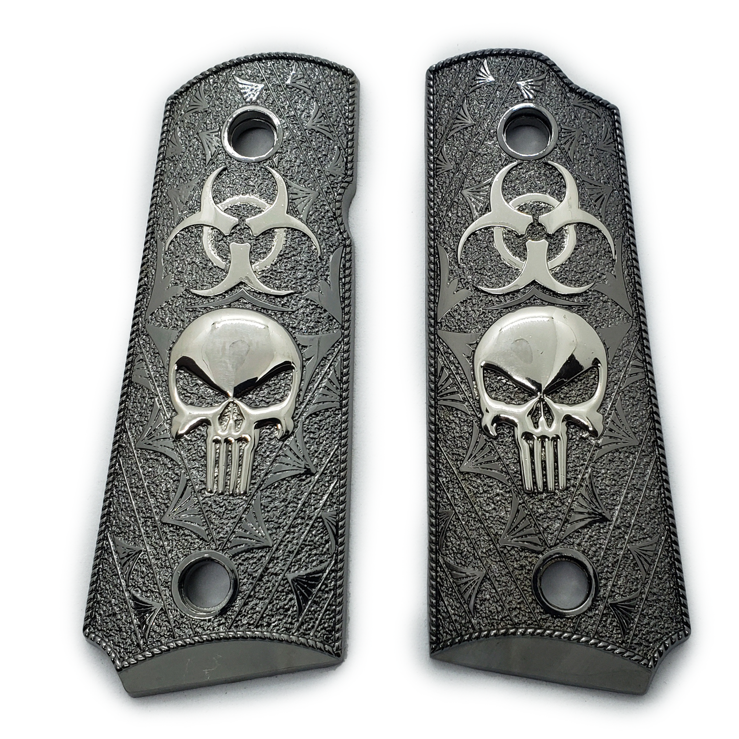 1911 Skull Biohazard Grips Compact Officer