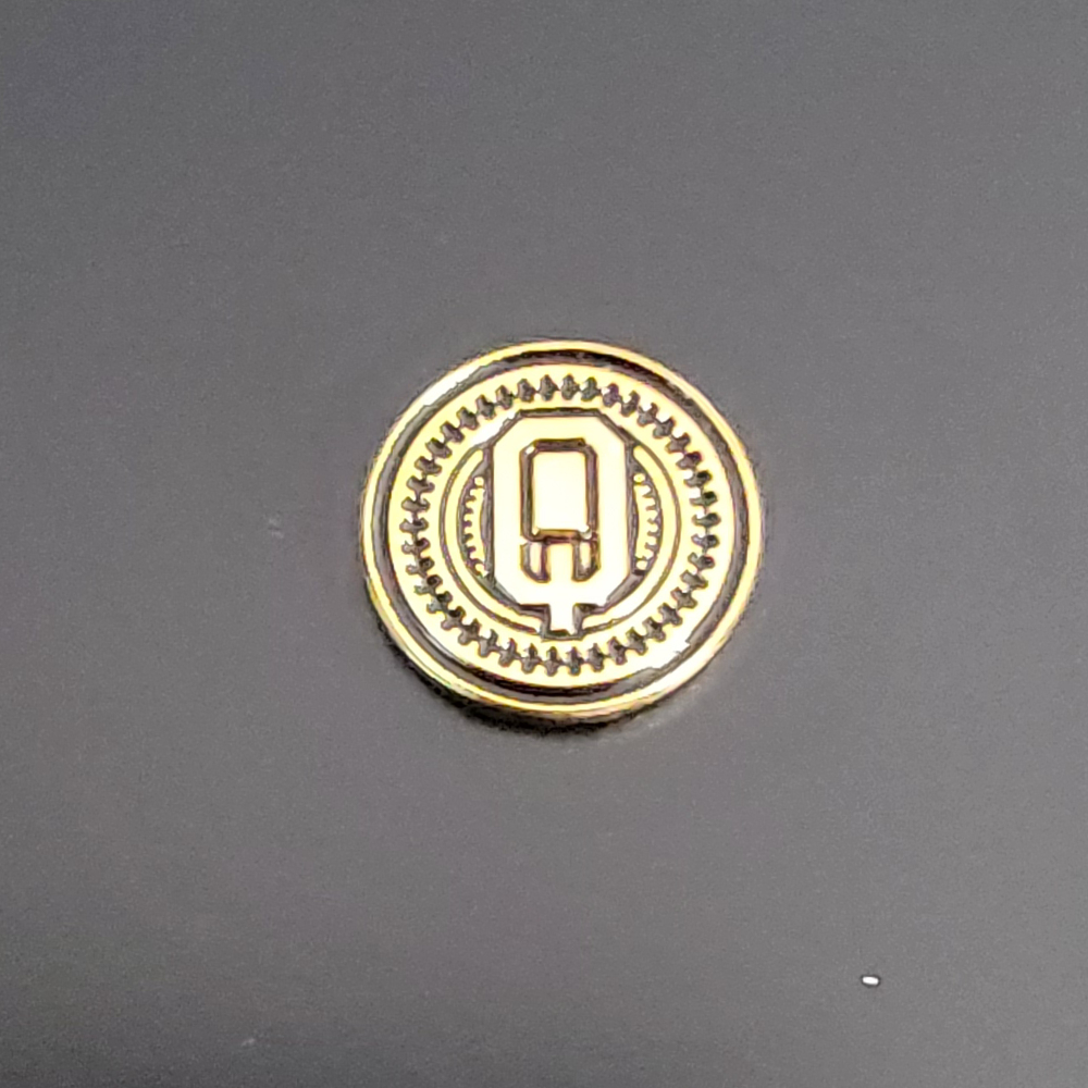 Real 24K Gold Plated Grips Emblems 13 mm Medallions