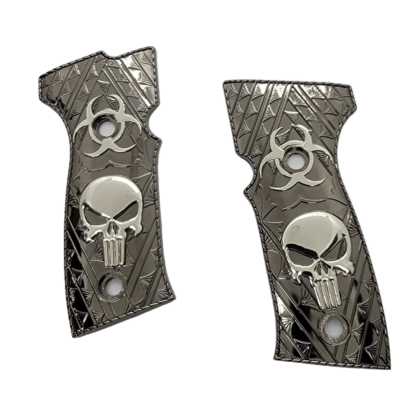 Sig Sauer P320 AXG Metal Grip Panels Bio-Hazard / Skull P-320BN