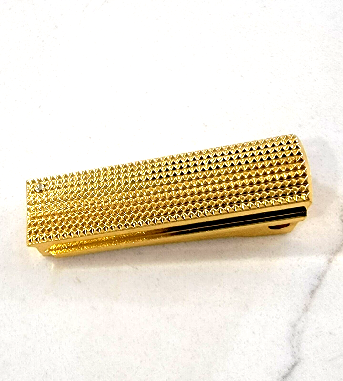1911 Mainspring Housing steel Checkered - Full size , Polished with Real Gold