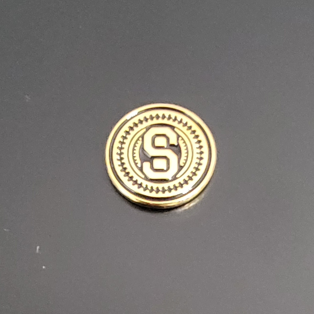 Real 24K Gold Plated Grips Emblems 13 mm Medallions