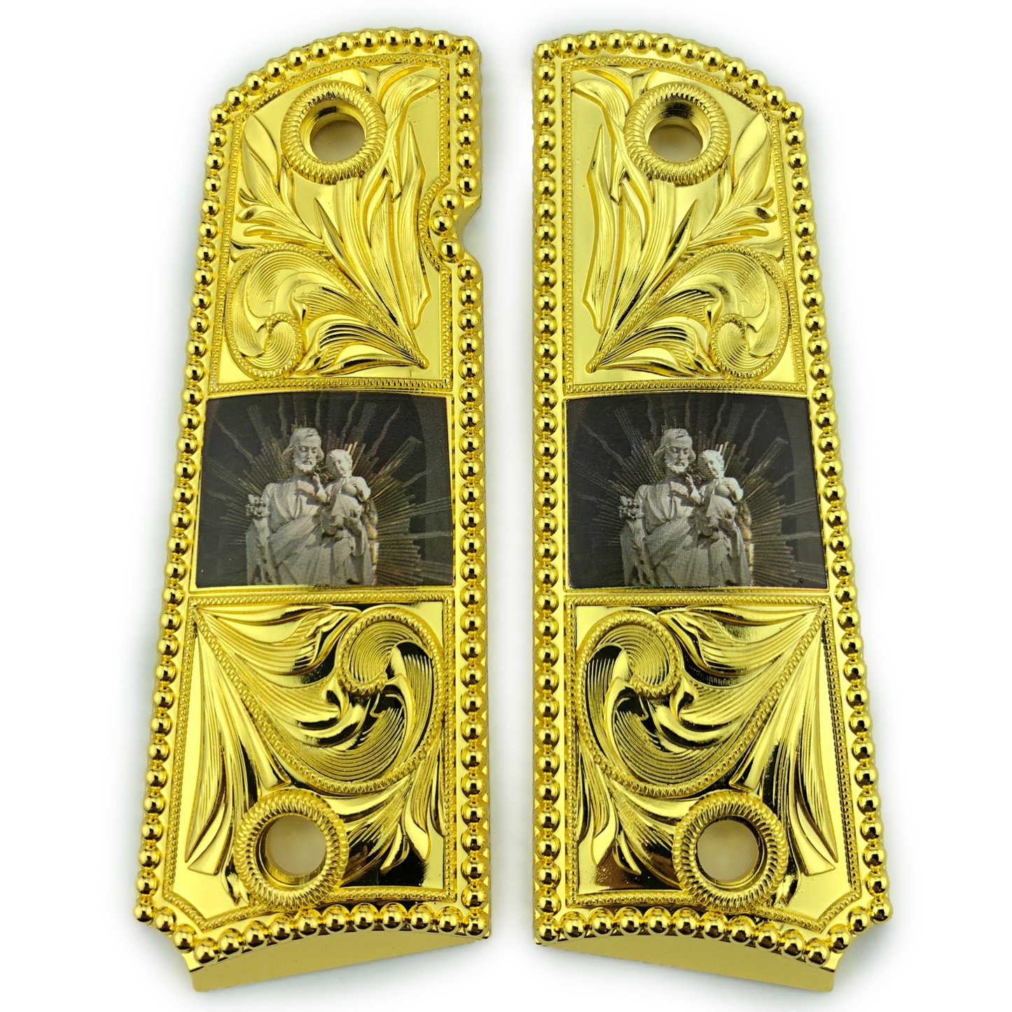 1911 FULL SIZE Ambi Cut St Jude Gold Scroll T-S10