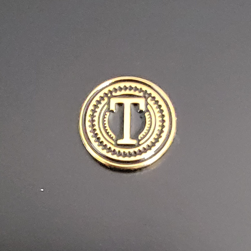 Real 24K Gold Plated Grips Emblems 13 mm Medallions