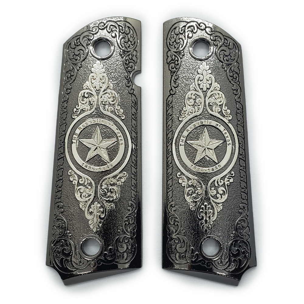 Texas 1911 FULL SIZE METAL GRIPS With AMBI CUT T-1911-4