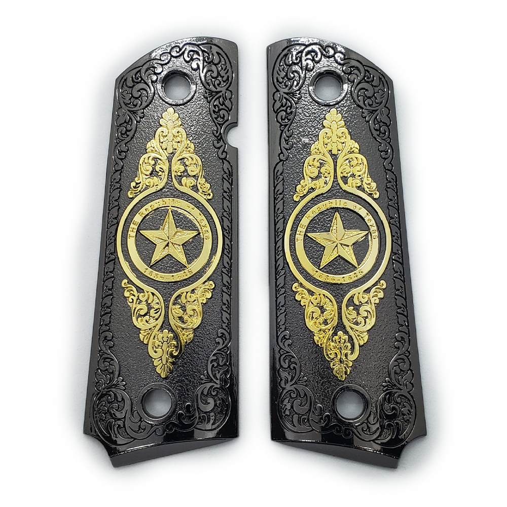 Texas 1911 FULL SIZE METAL GRIPS With AMBI CUT T-1911-4