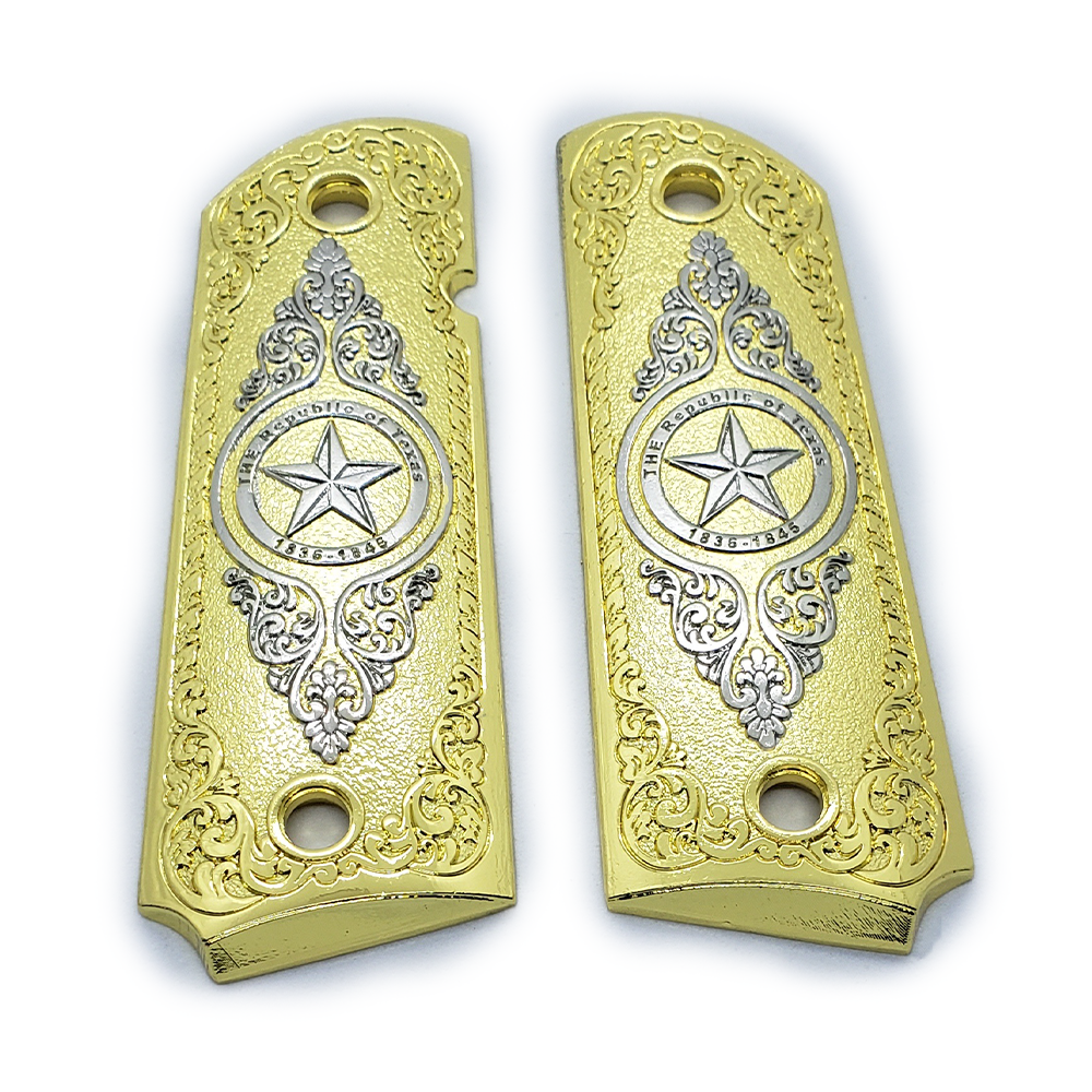 Texas 1911 FULL SIZE METAL GRIPS With AMBI CUT T-1911-4