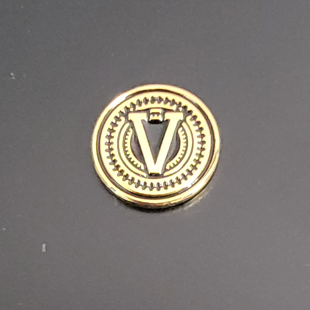 Real 24K Gold Plated Grips Emblems 13 mm Medallions
