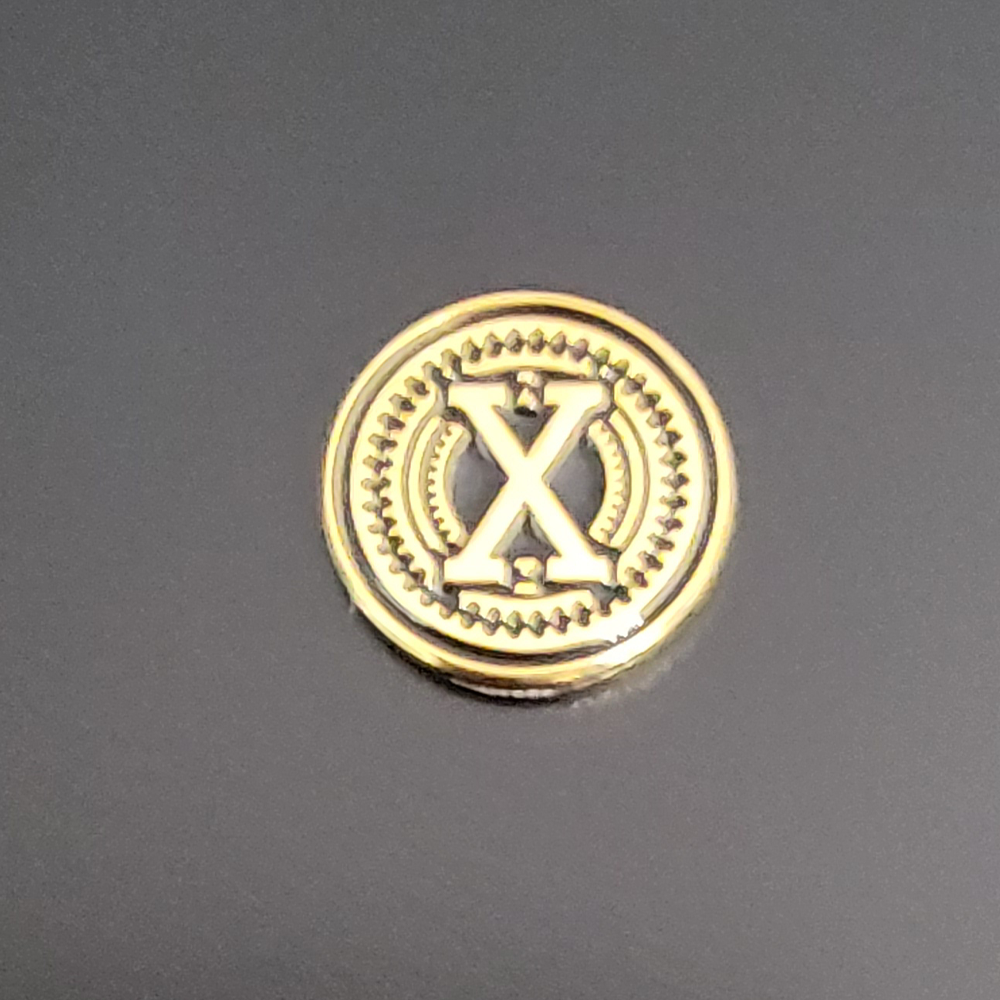 Real 24K Gold Plated Grips Emblems 13 mm Medallions