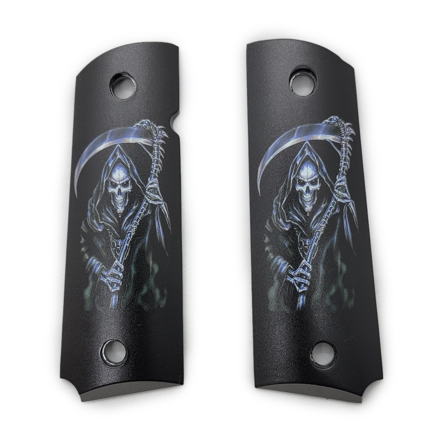 1911 FULL SIZE Art Metal Grips Grim Reaper Gold #T-GR121