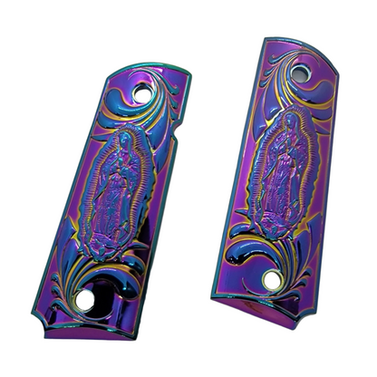 1911 GRIPS FULL SIZE - Metal - Virgin Mary W Ambi Safety Titanium