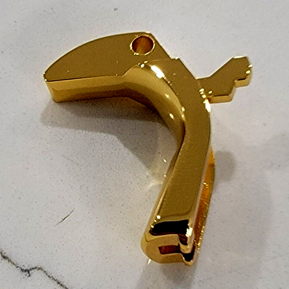 1911 grip safety full size beavertail polished real 24k gold plated .25 Radius