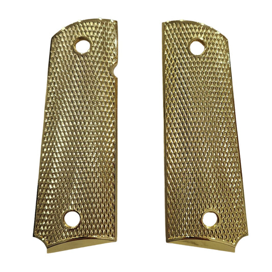 1911 Full Size Grips Double Diamond Gold Plated