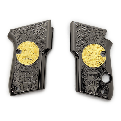 BERETTA 21A Bobcat 3032 Tomcat Metal Grips - Beretta Gold Nickel #T-TC16