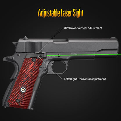 G10 1911 Laser Grip Sight No Rail w/Rechargeable Battery w/Ambi Safety cut Full Size