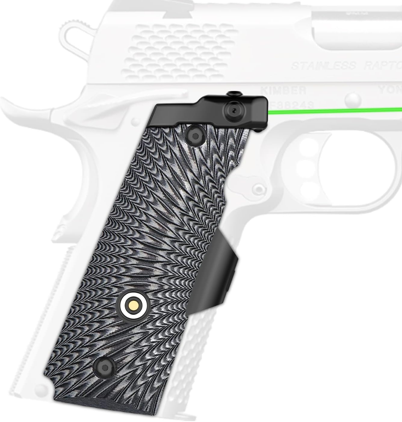 G10 1911 Laser Grip Sight No Rail w/Rechargeable Battery w/Ambi Safety cut Full Size