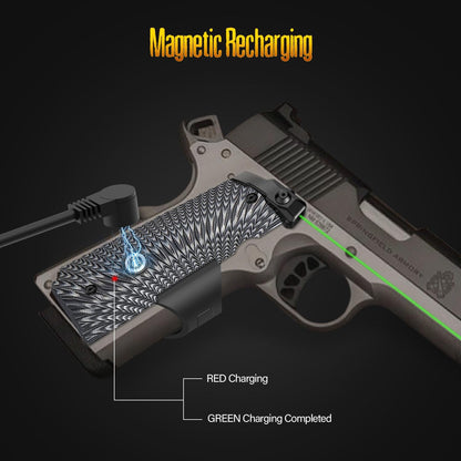 G10 1911 Laser Grip Sight No Rail w/Rechargeable Battery w/Ambi Safety cut Full Size