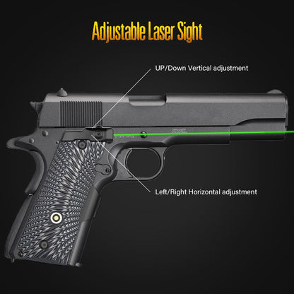 G10 1911 Laser Grip Sight No Rail w/Rechargeable Battery w/Ambi Safety cut Full Size