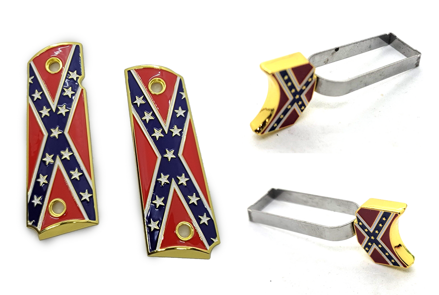 Combo Flag Set Trigger and Grips Gold Nickel or Black