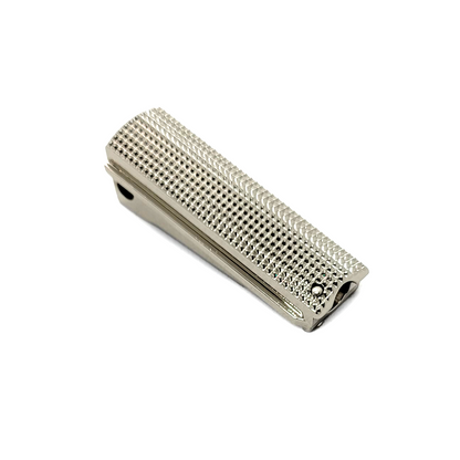 1911 Mainspring Housing steel Checkered - Full size , Polished with Nickel Finish