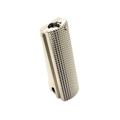 1911 Mainspring Housing steel Checkered - Full size , Polished with Nickel Finish