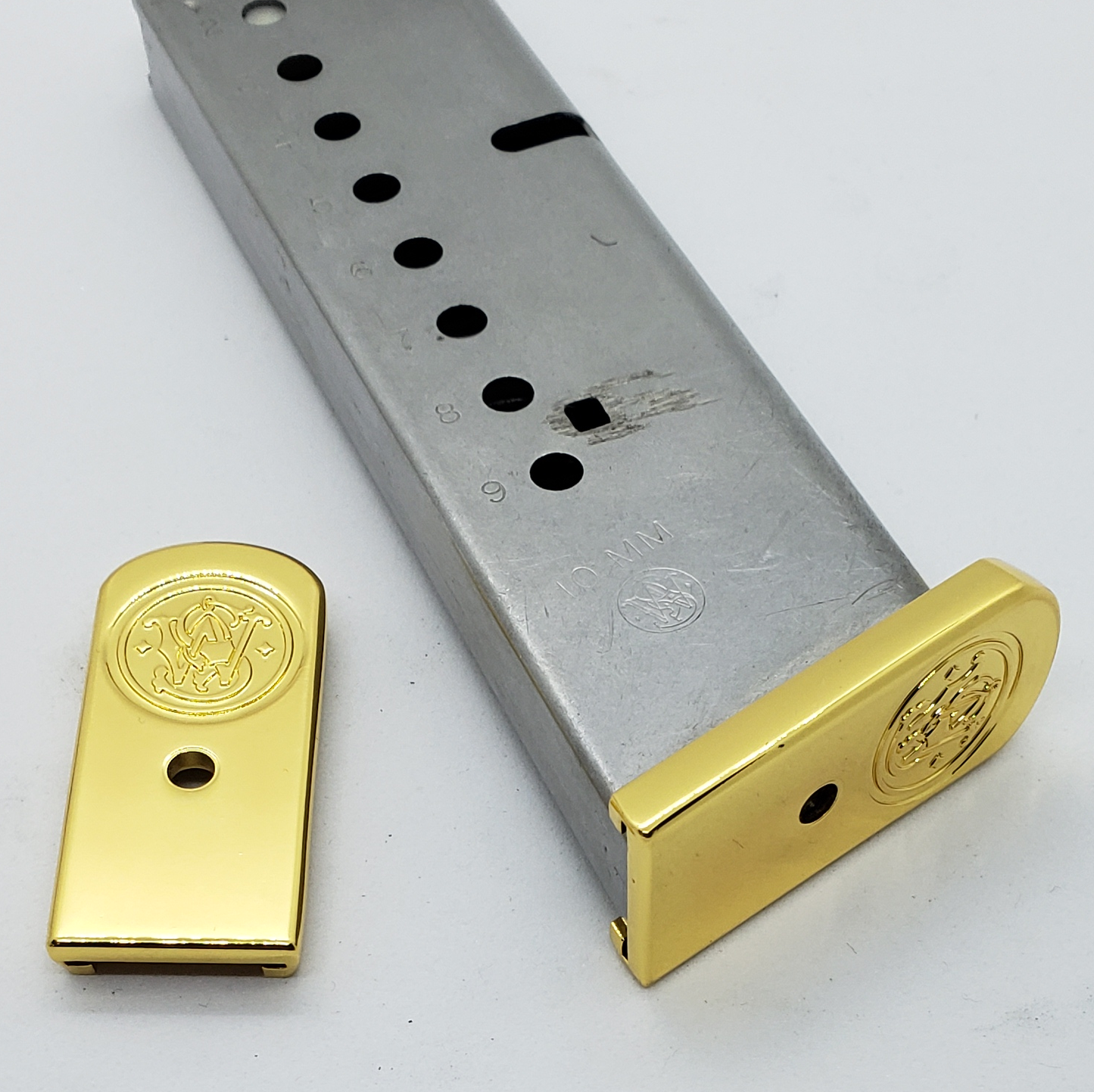 S&W models 1006, 1026DL, 1066, 1076DL and 1086DA Magazine Metal Floor-plate, 10mm - MUZZLE MAN